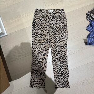 Rouje Leopard Print Cropped Pants